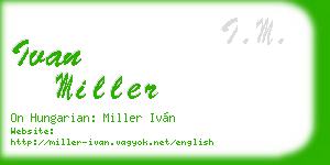 ivan miller business card
